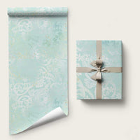 Polynesian Tiare Monstera Seafoam Green Wrapping Paper Liquid Style - Polynesian Pride