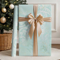 Polynesian Tiare Monstera Seafoam Green Wrapping Paper Liquid Style - Polynesian Pride