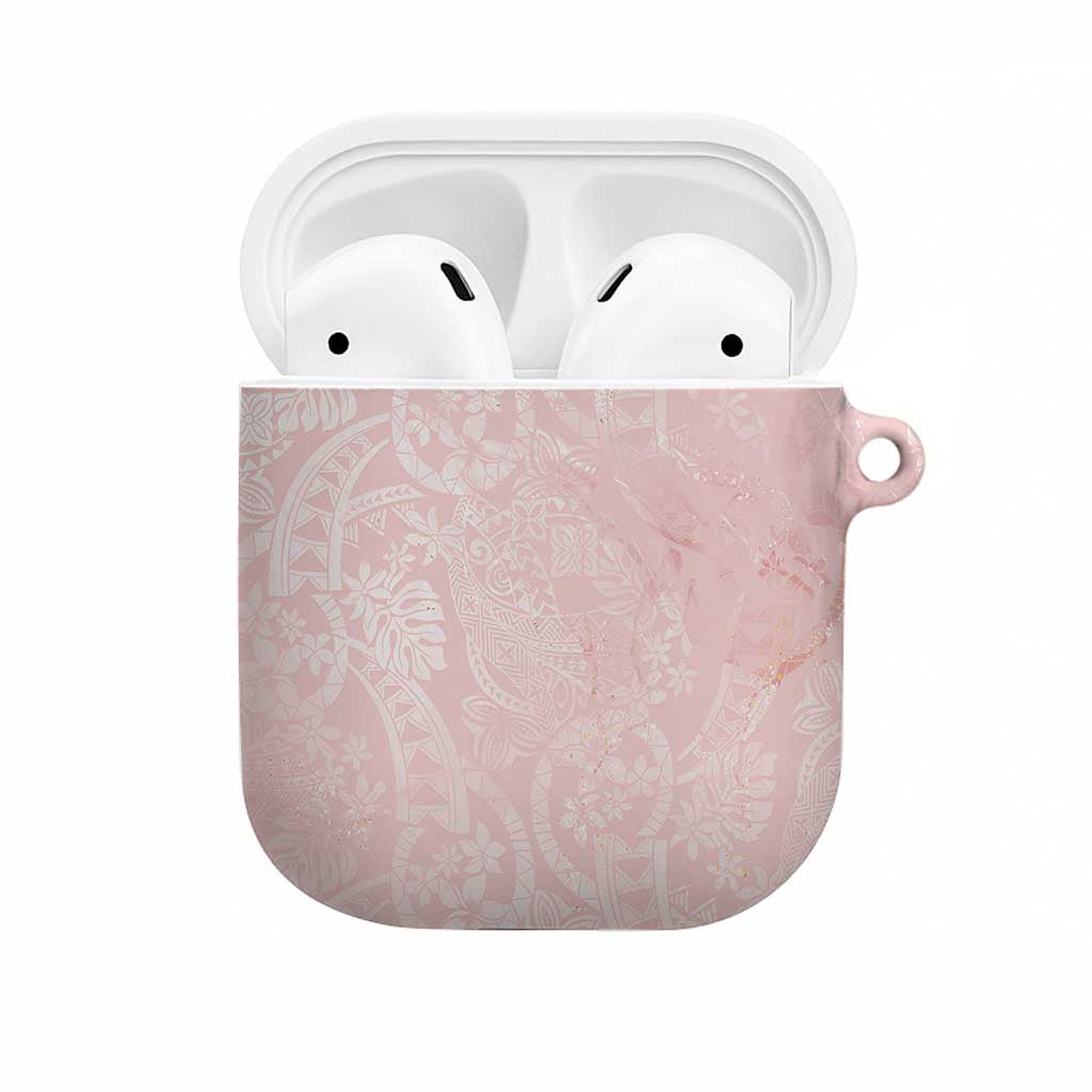 Polynesian Tiare Monstera Soft Pink AirPods Case Liquid Style - Polynesian Pride