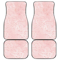 Polynesian Tiare Monstera Soft Pink Car Mats Liquid Style - Polynesian Pride