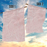 Polynesian Tiare Monstera Soft Pink Garden Flag Liquid Style - Polynesian Pride