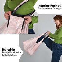 Polynesian Tiare Monstera Soft Pink Grocery Bag Liquid Style - Polynesian Pride