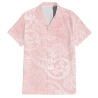 Polynesian Tiare Monstera Soft Pink Hawaiian Shirt Liquid Style - Polynesian Pride