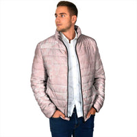 Polynesian Tiare Monstera Soft Pink Padded Jacket Liquid Style - Polynesian Pride