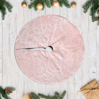 Polynesian Tiare Monstera Soft Pink Tree Skirt Liquid Style - Polynesian Pride