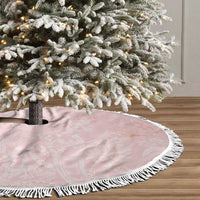 Polynesian Tiare Monstera Soft Pink Tree Skirt Liquid Style - Polynesian Pride