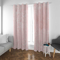 Polynesian Tiare Monstera Soft Pink Window Curtain Liquid Style - Polynesian Pride