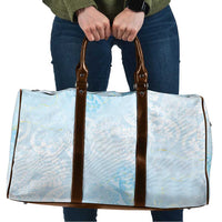 Polynesian Tiare Monstera Baby Blue Travel Bag Liquid Style - Polynesian Pride