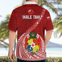 Tonga Rugby Hawaiian Shirt Tongan Ngatu Pattern White Version LT01 - Polynesian Pride