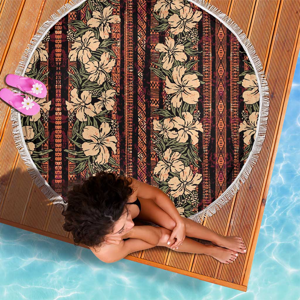 Hawaii Hibiscus Beach Blanket Retro Style - Polynesian Pride