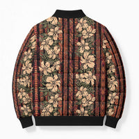 Hawaii Hibiscus Bomber Puffer Jacket Retro Style - Polynesian Pride