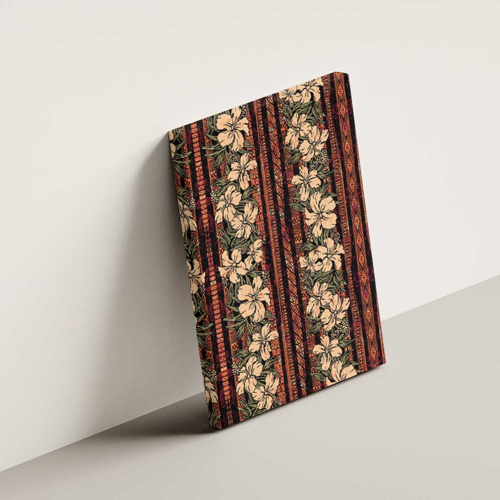 Hawaii Hibiscus Canvas Wall Art Retro Style - Polynesian Pride