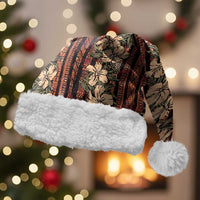 Hawaii Hibiscus Christmas Santa Hat Retro Style - Polynesian Pride