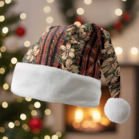 Hawaii Hibiscus Christmas Santa Hat Retro Style - Polynesian Pride