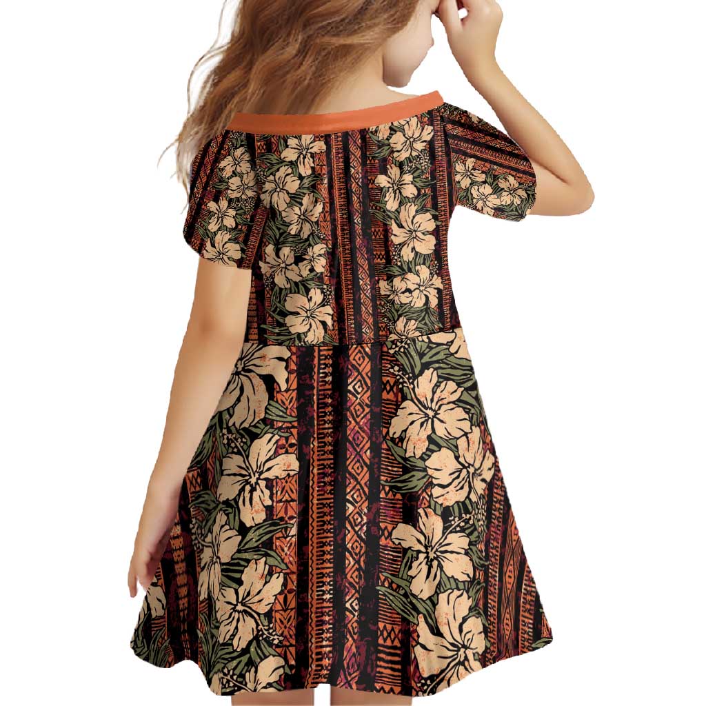 Hawaii Hibiscus Family Matching Off Shoulder Maxi Dress and Hawaiian Shirt Retro Style - Polynesian Pride