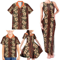 Hawaii Hibiscus Family Matching Tank Maxi Dress and Hawaiian Shirt Retro Style - Polynesian Pride