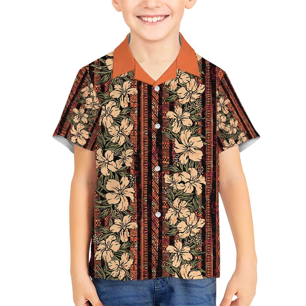 Hawaii Hibiscus Kid Hawaiian Shirt Retro Style - Polynesian Pride