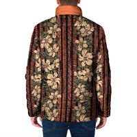 Hawaii Hibiscus Padded Jacket Retro Style - Polynesian Pride