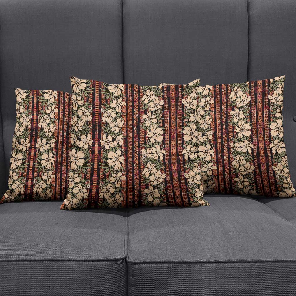 Hawaii Hibiscus Pillow Cover Retro Style - Polynesian Pride