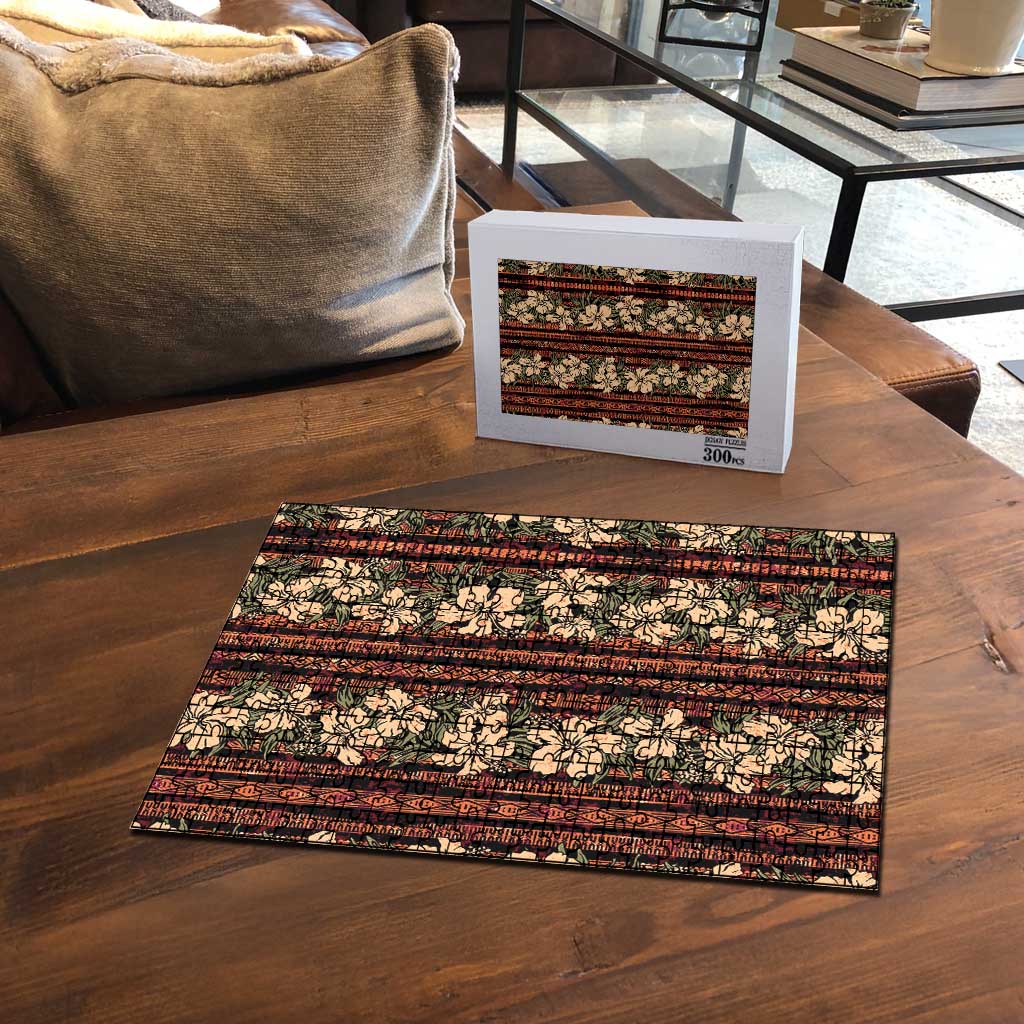 Hawaii Hibiscus Puzzle Retro Style - Polynesian Pride