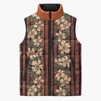 Hawaii Hibiscus Sleeveless Puffer Jacket Retro Style - Polynesian Pride