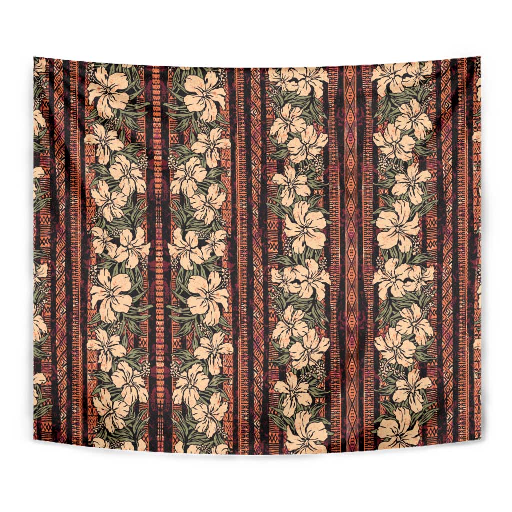 Hawaii Hibiscus Tapestry Retro Style - Polynesian Pride