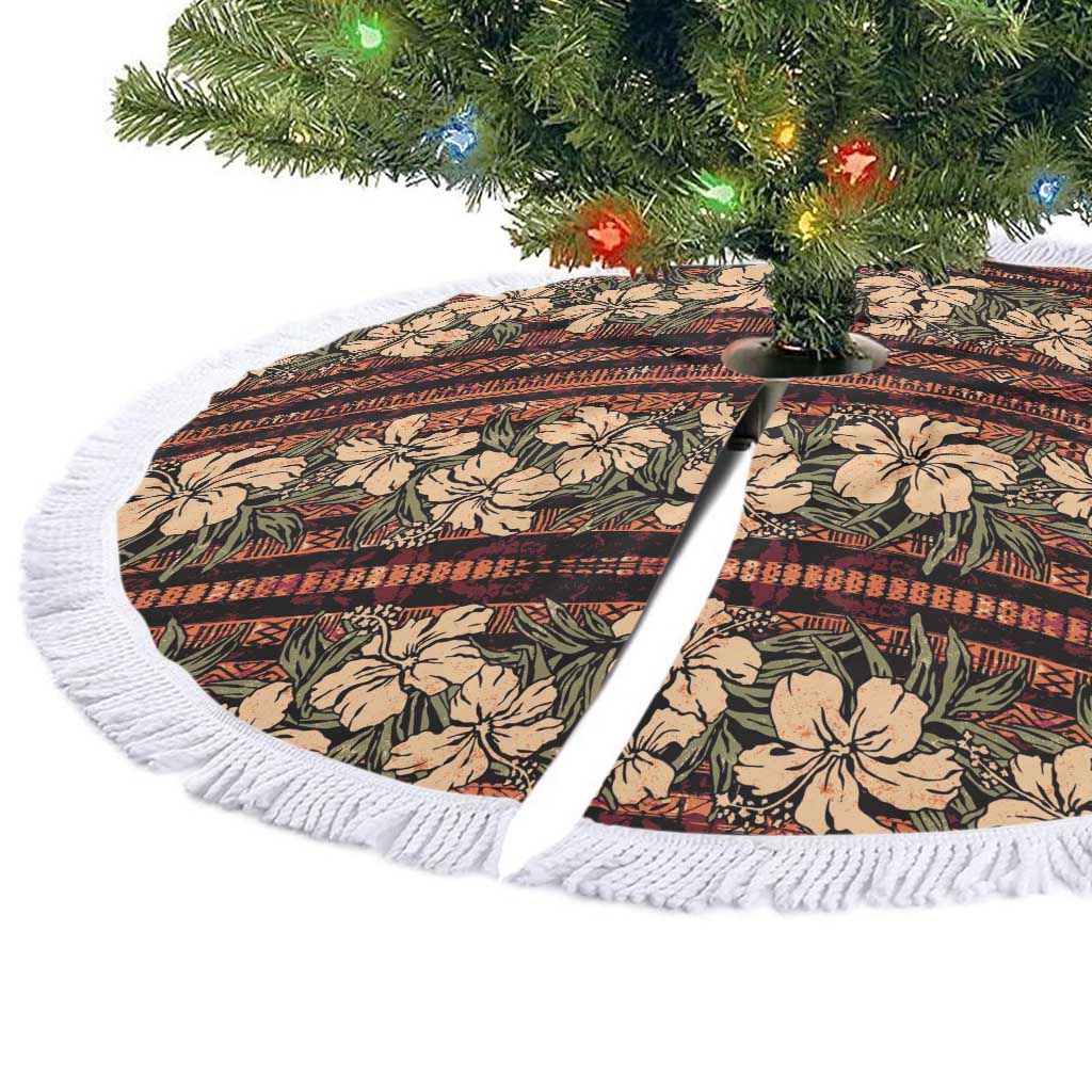 Hawaii Hibiscus Tree Skirt Retro Style - Polynesian Pride