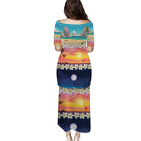 Hawaii Beach Landscape Time-Lapse Puletasi Tropical Plumeria Flowers - Polynesian Pride