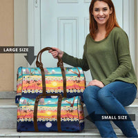 Hawaii Beach Landscape Time-Lapse Travel Bag Tropical Plumeria Flowers - Polynesian Pride