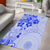 Fiji Masi With Hibiscus Tapa Tribal Area Rug Blue Pastel LT01 - Polynesian Pride