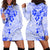 Fiji Masi With Hibiscus Tapa Tribal Hoodie Dress Blue Pastel LT01 - Polynesian Pride