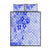 Fiji Masi With Hibiscus Tapa Tribal Quilt Bed Set Blue Pastel LT01 Blue - Polynesian Pride