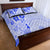 Fiji Masi With Hibiscus Tapa Tribal Quilt Bed Set Blue Pastel LT01 - Polynesian Pride