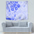 Fiji Masi With Hibiscus Tapa Tribal Tapestry Blue Pastel LT01 - Polynesian Pride
