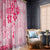 Fiji Masi With Hibiscus Tapa Tribal Window Curtain Pink Pastel LT01 - Polynesian Pride