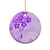 Fiji Masi With Hibiscus Tapa Tribal Ceramic Ornament Purple Pastel LT01 - Polynesian Pride