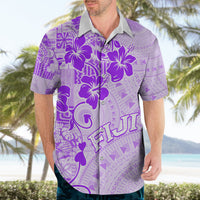Fiji Masi With Hibiscus Tapa Tribal Hawaiian Shirt Purple Pastel LT01 - Polynesian Pride