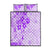 Fiji Masi With Hibiscus Tapa Tribal Quilt Bed Set Purple Pastel LT01 Purple - Polynesian Pride