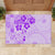 Fiji Masi With Hibiscus Tapa Tribal Rubber Doormat Purple Pastel LT01 - Polynesian Pride
