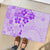 Fiji Masi With Hibiscus Tapa Tribal Rubber Doormat Purple Pastel LT01 - Polynesian Pride