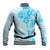 Fiji Masi With Hibiscus Tapa Tribal Baseball Jacket Sky Blue Pastel LT01 - Polynesian Pride