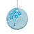 Fiji Masi With Hibiscus Tapa Tribal Ceramic Ornament Sky Blue Pastel LT01 - Polynesian Pride