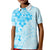 Fiji Masi With Hibiscus Tapa Tribal Kid Polo Shirt Sky Blue Pastel LT01 Kid Blue - Polynesian Pride