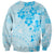 Fiji Masi With Hibiscus Tapa Tribal Sweatshirt Sky Blue Pastel LT01 - Polynesian Pride