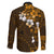 Fiji Masi With Hibiscus Tapa Tribal Family Matching Puletasi Dress and Hawaiian Shirt Gold Version LT01 - Polynesian Pride
