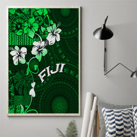 Fiji Masi Canvas Wall Art Fijian Hibiscus Tapa Green Version LT01 - Polynesian Pride