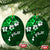 Fiji Masi Ceramic Ornament Fijian Hibiscus Tapa Green Version LT01 Oval Green - Polynesian Pride