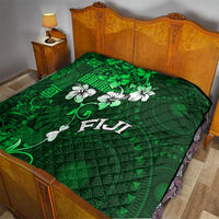 Fiji Masi Quilt Fijian Hibiscus Tapa Green Version LT01 - Polynesian Pride