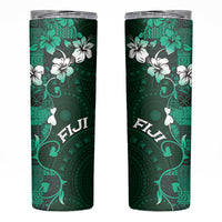 Fiji Masi Skinny Tumbler Fijian Hibiscus Tapa Green Version