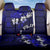 Fiji Masi Back Car Seat Cover Fijian Hibiscus Navy Blue Gold Version LT01 One Size Blue - Polynesian Pride
